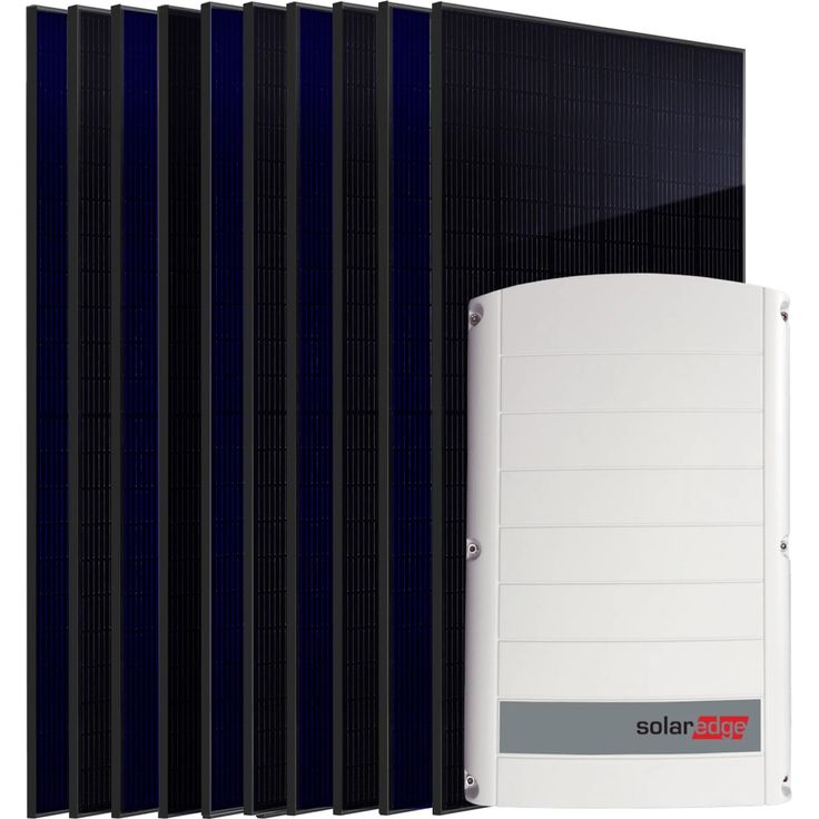 SUNNIVA 5 kW Solaranlage, 10x 500 W Fullblack Bifacial Module, SolarEdge SE5K 3-phasiger Wechselrichter, hohe Energieausbeute