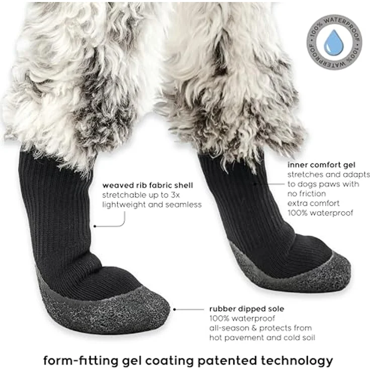 GOO EEZ Goo-eez Lites, Schwarz (L) - Alltags-Hundestiefel für alle Jahreszeiten – Bild 2