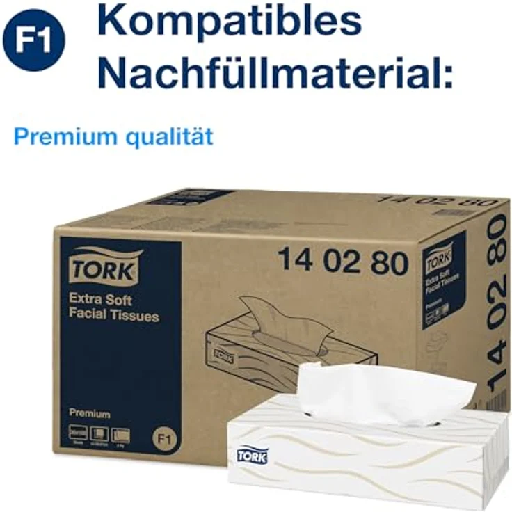 Tork 460013 Spender für Kosmetiktücher aus Edelstahl, hygienische Einzelblatt Ausgabe, platzsparend und wandmontierbar, Tork F1 Spendersystem – Bild 3