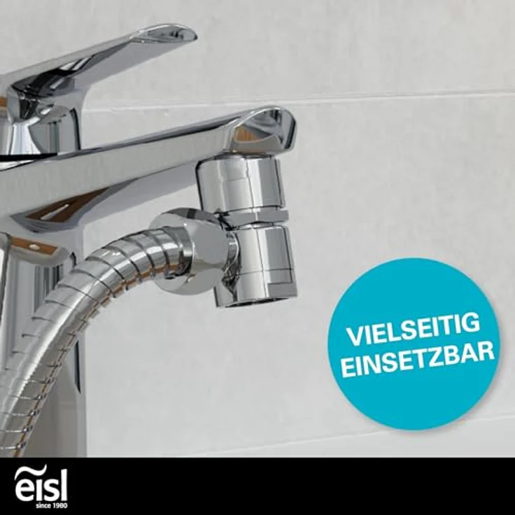 Eisl Brausegarnitur, Höhe 18 cm, 1 Strahlart(en), Kunststoff-Brauseschlauch mit Handbrausehalter, Weiß - Preisvergleich – Bild 6