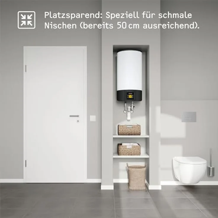 STIEBEL ELTRON EW-V ECO, Elektro Warmwasserspeicher 50 l mit LC-Display, Energieklasse B, niedriger Bereitschaftsenergieverbrauch, vakuumisoliert, wandhängend, druckfest, 205033 – Bild 5