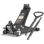 STAHLWERK Wagenheber WHB-73 ST, hydraulischer Rangierwagenheber mit 3 t Tragkraft, 73-500 mm Hubbereich, gummierte Silent-Rollen, schwarz