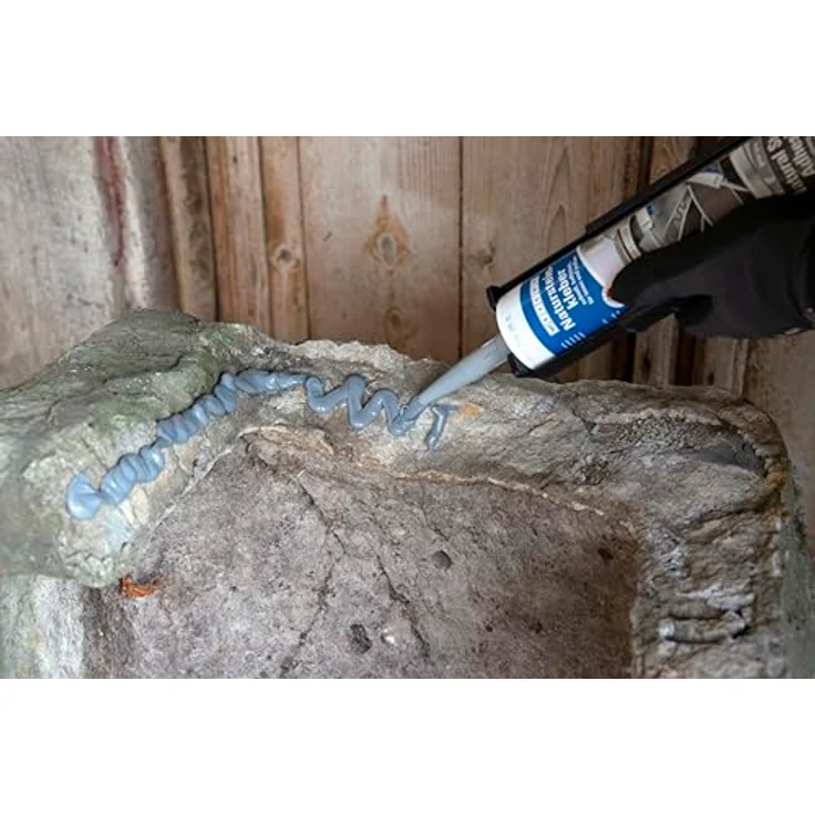 WEICON Natursteinkleber 290 ml, hoher Halt für Steinarten, lösemittelfrei, grau, für Innen & Außen – Bild 2