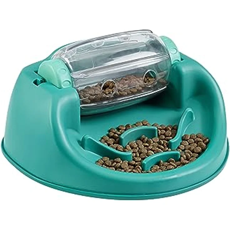 Outward Hound Nina Ottosson Spin N' Eat Dog Food Puzzle Feeder, Green – Bild 1