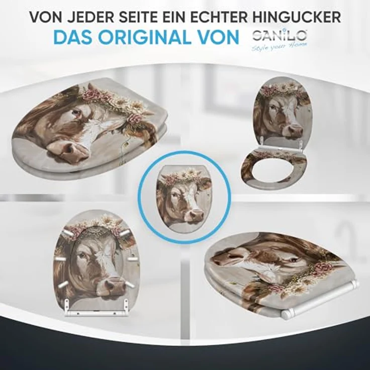 Sanilo WC Sitz Top Fix Berta, mit Absenkautomatik, bruchfestem Holz und antibakterieller Beschichtung – Bild 7