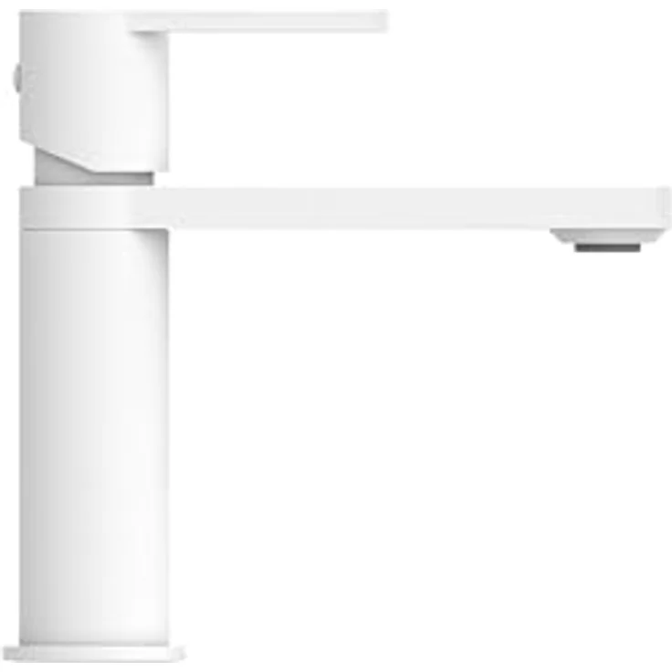 SCHÜTTE Waschtischarmatur MANHATTAN 33018, Wasserhahn Bad mit Ablaufgarnitur, Armatur Badezimmer, Einhebelmischer Badezimmer mit Pop Up Abflussstopfen, Mischbatterie Waschbecken, Weiß - Preisvergleich – Bild 2