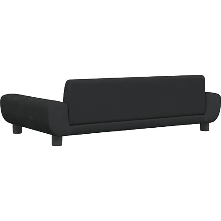vidaXL Hundebett, Hundekissen mit weicher Polsterung, Hundesofa Hundecouch für kleine Hunde Haustiere, Haustierbett Katzenbett, Schwarz Samt – Bild 5