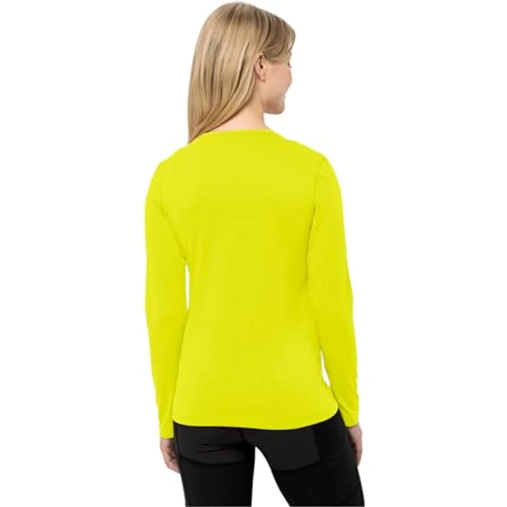 Jack Wolfskin Sky Thermal L/S W, Langarmshirt für Damen, Gelb, mit aktivem Feuchtigkeitsmanagement – Bild 2
