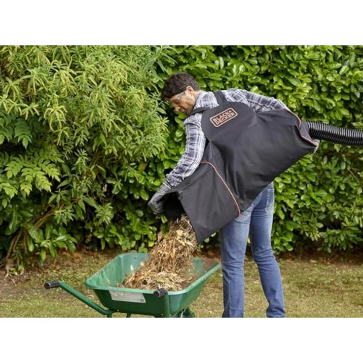 Black und Decker 3-in-1 Elektro-Laubsauger BEBLV300-QS Laubsauger-Laubbläser Häckselfunktion – Bild 6