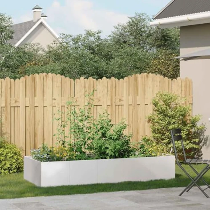 vidaXL Pflanzkübel 200x80x40 cm Edelstahl, großes Hochbeet für Garten und Terrasse – Bild 3