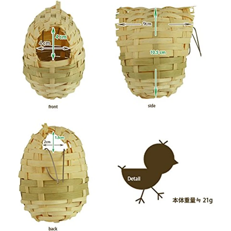 Ferplast Finch Nest Geflecht Nistkasten 8 x 11 x 10 cm – Bild 3