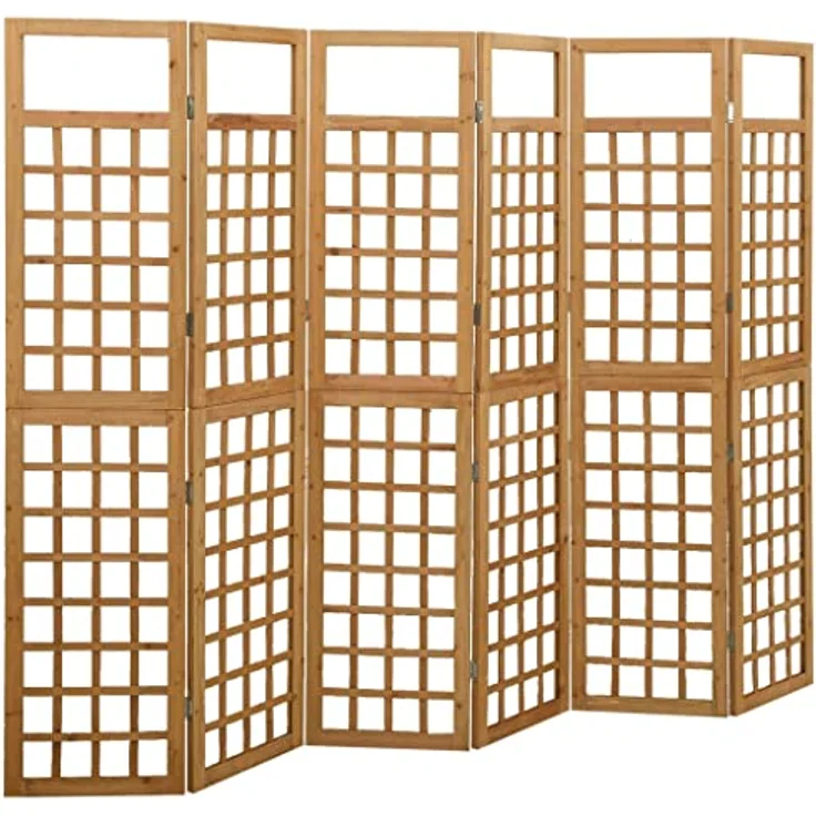 VidaXL 6-tlg. Paravent-Spalier Massivholz Tanne 242,5x180 cm – Bild 2