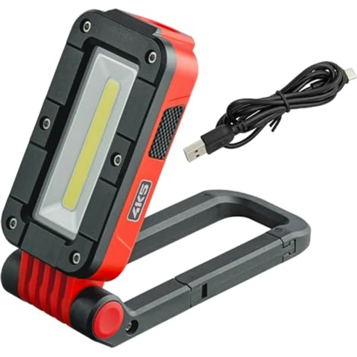 4K5 Tools Arbeitslampe WL 380 (LED-Lampe, Leuchtkraft 280 lm / 380 lm, Spotlicht + Flutlicht, drei Leuchtstufen, Arbeitsleuchte, aufladbar über USB-C) – Bild 4