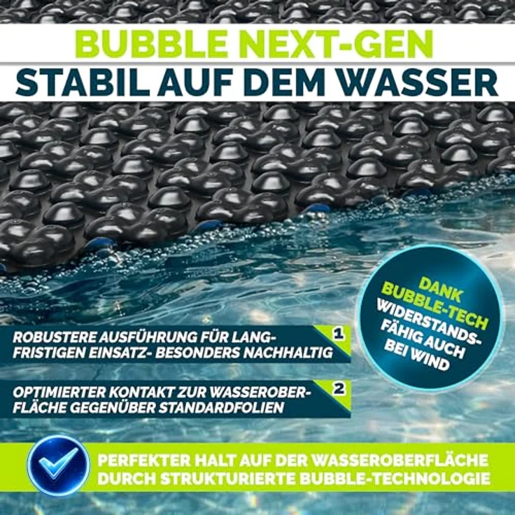 tillvex® Elite Pool Solarfolie 400 µm, rechteckig 260x160 cm, Premium Solarplane ProHeat QB4, zuschneidbar, für Wassererwärmung mit Poolheizung – Bild 7