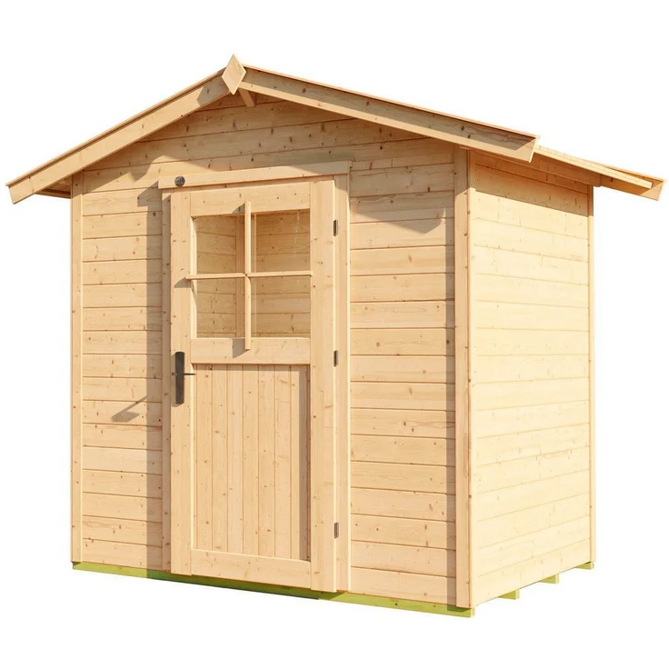 weka Gartenhaus 223 Gr.1, natur, 21 mm, BxT: 260x178 cm, Massivholz-Satteldach und Einzelrahmen-Tür