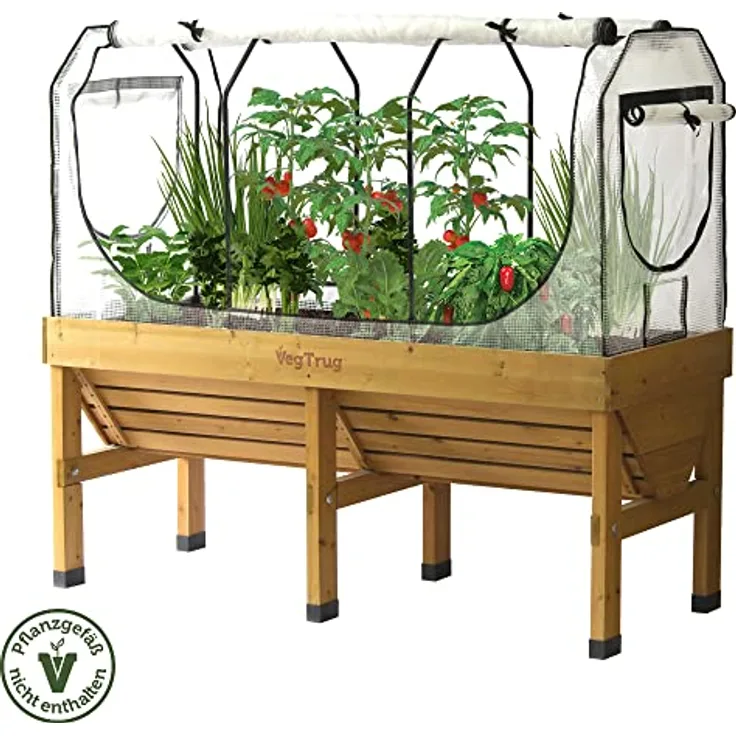 VegTrug Grünhausaufsatz mit Rahmen und Mehrzweck Abdeckung Klassik 1,8m
