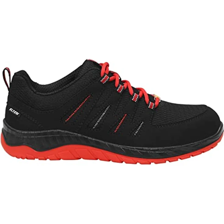 ELTEN MADDOX black-red Low ESD S3 729561, Arbeitsschuh mit Stahlkappe und metallfreiem Durchtrittschutz – Bild 2