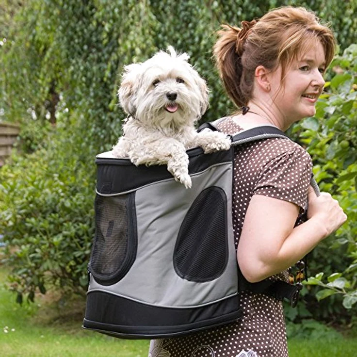 Trixie Rucksack Timon 34 × 44 × 30 cm, schwarz-grau – Bild 2