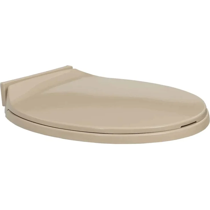 vidaXL Toilettensitz mit Absenkautomatik, oval, Beige, kratzfeste Oberfläche, einfache Montage