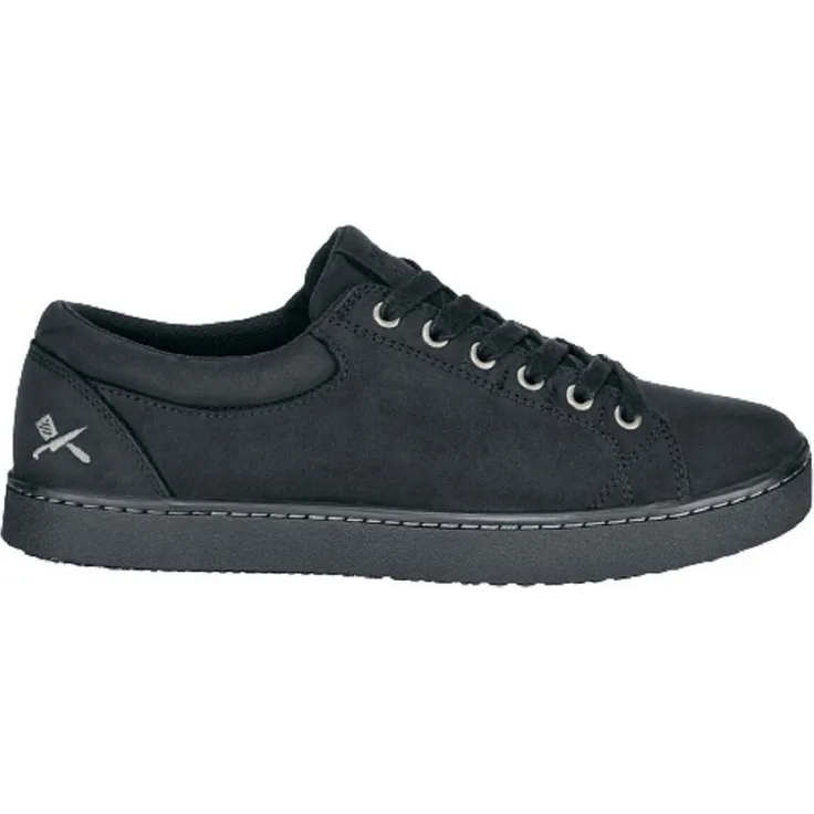 Shoes For Crews MOZO Finn Sneaker für Herren, Leder, schwarz - Sicherheitsschuh antistatisch
