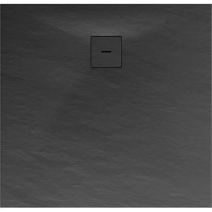 Schulte Duschwanne, Mineralguss, flach, anthrazit, quadratisch, 90 x 90 x 4 cm