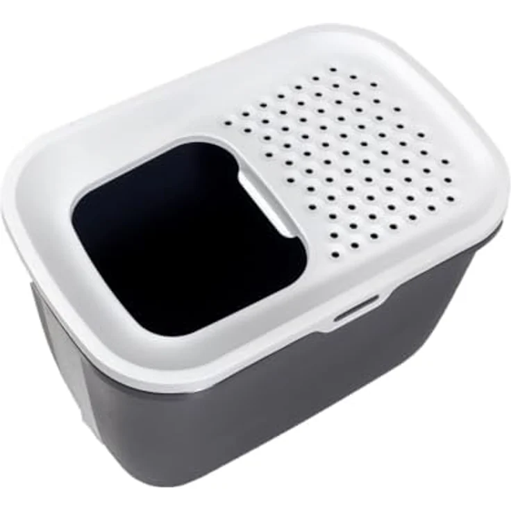 Nobby Katzentoilette & Hop In anthrazit - weiß 58,5 x 39 x 39,5 cm – Bild 4