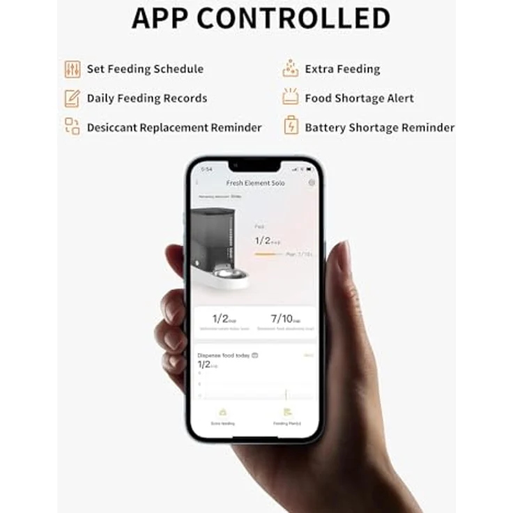 Petkit Fresh Element Solo (3 l), Futternapf mit Duo-Lock-System, Wi-Fi und Bluetooth Verbindung – Bild 2