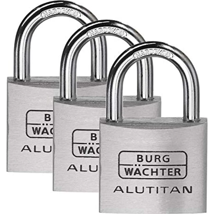 BURG-WÄCHTER Vorhängeschlösser, TRIO 770 40 SB, 3 Schlösser, 6,5 mm Bügelstärke, 6 Schlüssel – Bild 2