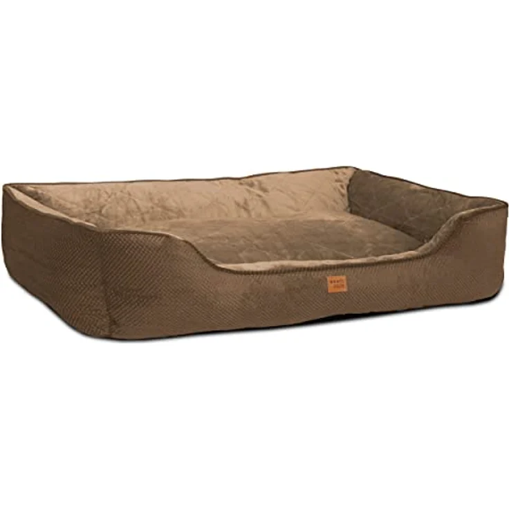 ib style® Happy Milo Hundebett | Körbchen für Hunde & Katzen | mit Reißverschluss | Größe: XL | Braun - Preisvergleich – Bild 3