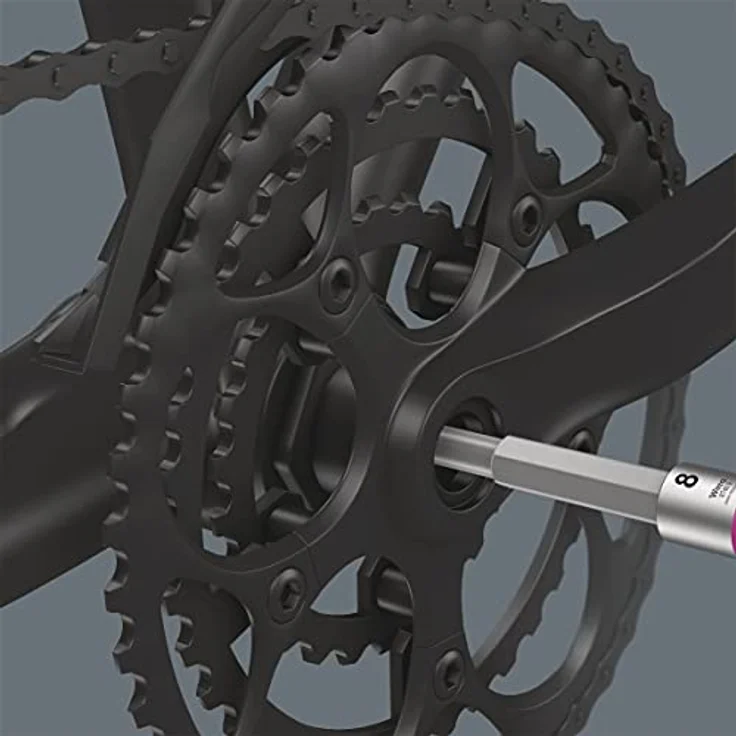 Wera Schraubendreher Bicycle Set 8, 7-teiliges Bitnuss-Set mit TORX® und Hex-Schrauben, extra schlankem Profilbereich, inkl. Farbkennzeichnung und robustem Transportetui – Bild 5
