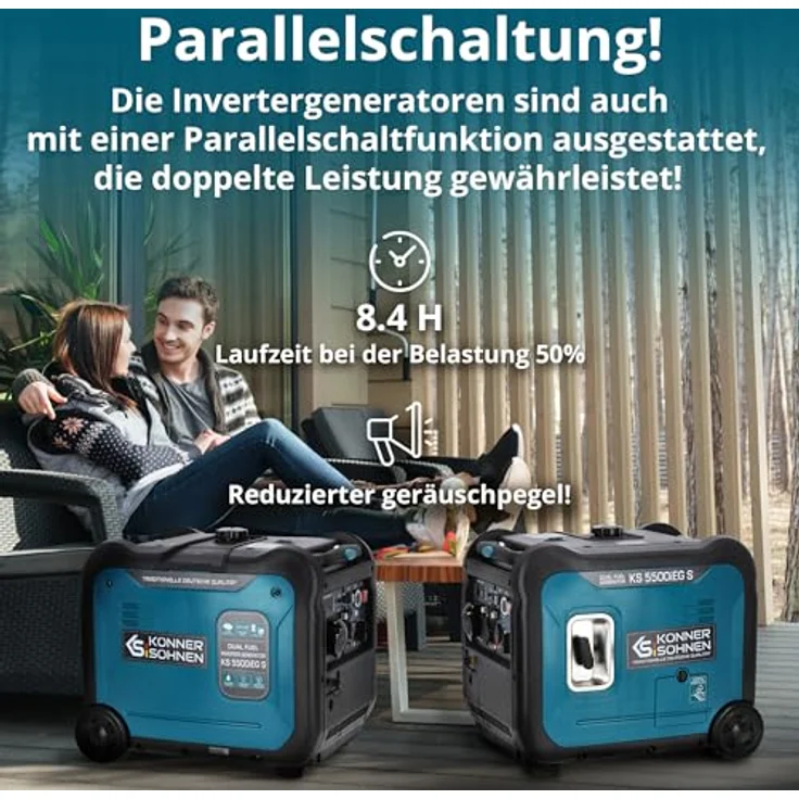 Könner & Söhnen KS 5500iEG S Inverter Stromgenerator, 5500W Notstromaggregat für zuverlässige Energieversorgung – Bild 6