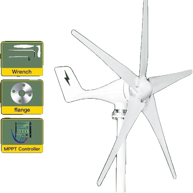 OEM Windturbinegenerator 2000W, 12V mit MPPT-Regler, robustes Design für effiziente Energieerzeugung