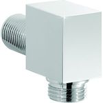 SANIXA MIPA04 Wandanschlussbogen Eckig Dusche Brauseschlauch Schlauchanschluss | 1 2 Zoll Messing Anschluss Brause | Dusche Bad