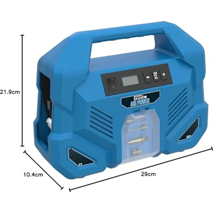 Güde Kompressor Dual Drive 12/230V 150 Watt, max 8 bar, tragbar - Leichter und handlicher Kompaktkompressor mit vielseitigem Zubehör – Bild 10