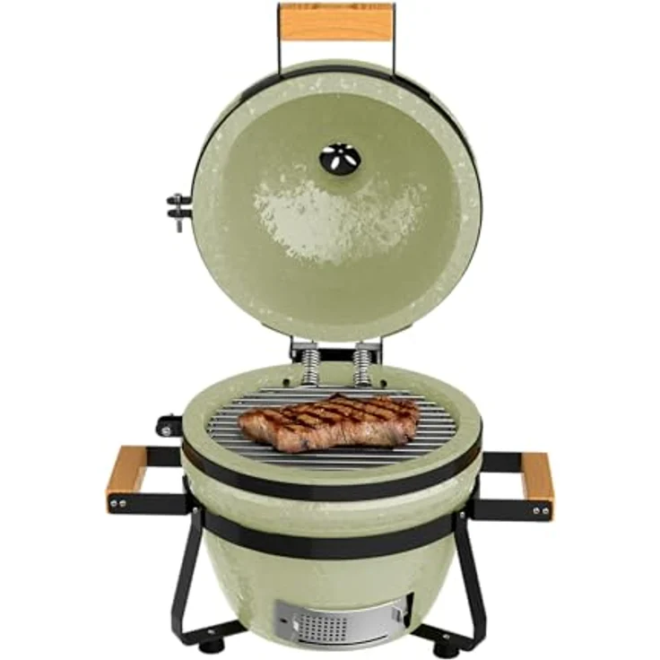 Cecotec Keramikgrill DragonFire 3200, Holzkohlegrill mit 32 cm Durchmesser, für Temperaturen bis 1000 ºC, integriertes Thermometer, hermetische Kammer, Räuchern und Backen – Bild 1