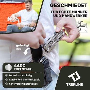 UST Tool-a-Long Multifunktions-Karabiner – Edelstahl, Mit 6 Werkzeugen (Schraubendreher, Flaschenöffner Etc.)