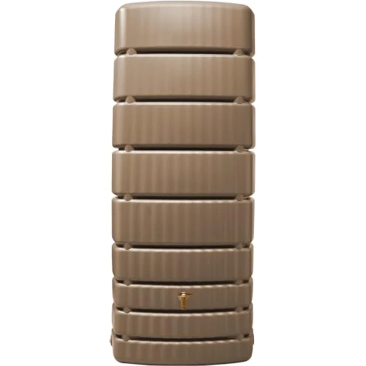 4rain Slim Wandtank 500 Liter Taupe - Regenwassertonne mit Platzsparendem Design und Praktischer Wasserentnahme – Bild 1