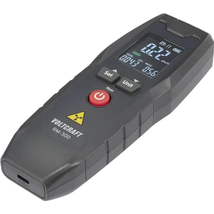 VOLTCRAFT Metalldetektor VOLTCRAFT RM-300 Geigerzähler Strahlung: Beta, Gamma, Röntgen akustisch, schwarz – Bild 2