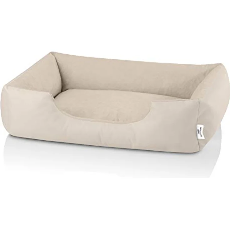 BedDog Hundebett Zara, Hundekissen mit abziehbarem waschbaren Bezug, Hundekorb, Hundesofa für mittel-große Hunde, L, Cordura/Microfaser-Velours – Bild 2
