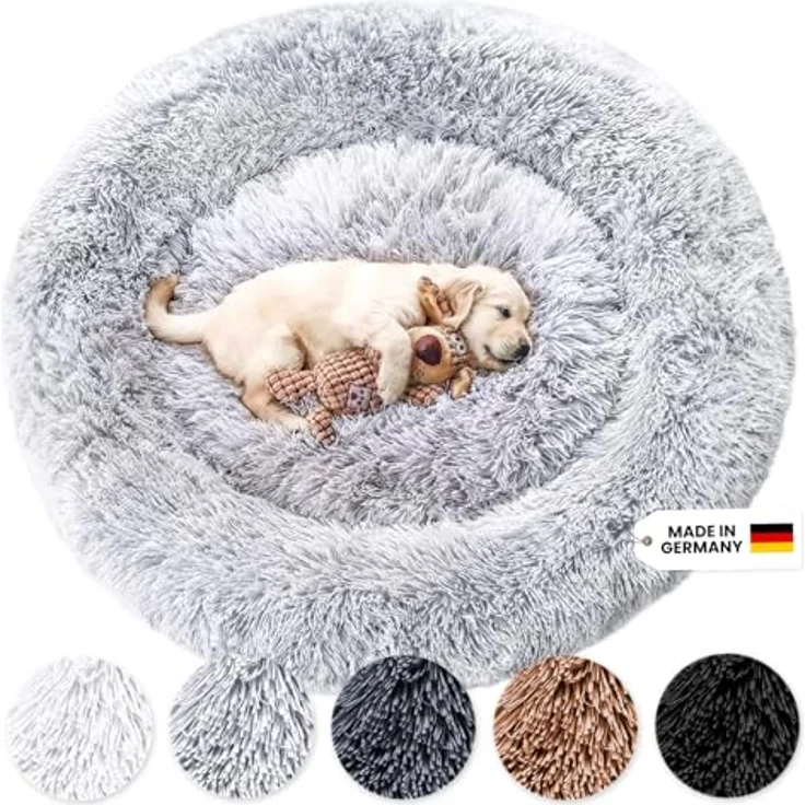 Wahre Tierliebe Hundebett Fluffy Wolke - Das Original, mit waschbarem Bezug, für große, mittelgroße & kleine Hunde – Bild 1
