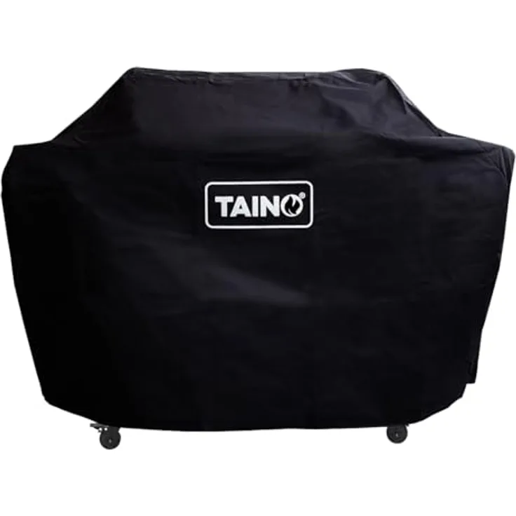 TAINO Abdeckhaube 3 Brenner Platinum Black 3+1, Wetterschutz Schutz-Plane, 125 x 110 x 48 cm