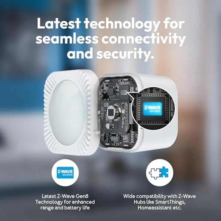 Aeotec TriSensor 8 – 3-in-1 Multisensor, Bewegung in 10m Radius, Temperatur in °C, Licht in Lux, Z-Wave Gen8, Long Range, Hub erforderlich, Works with SmartThings, Homey, HomeAssistant – Bild 3