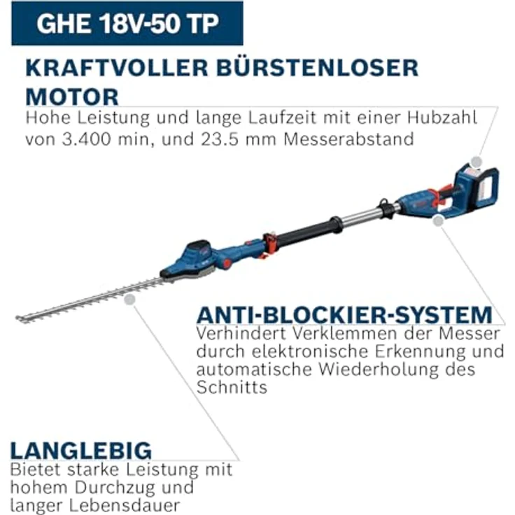 Bosch Akku-Heckenschere GHE 18V-50 TP - 06008D5000 – Bild 4