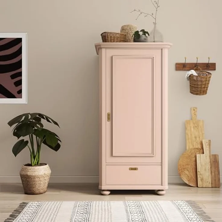 MissPompadour Holzfarbe Rosa mit Marshmallow, 1L seidenmatte Möbelfarbe für Innen & Außen, hohe Deckkraft und kurze Trocknungszeit – Bild 6