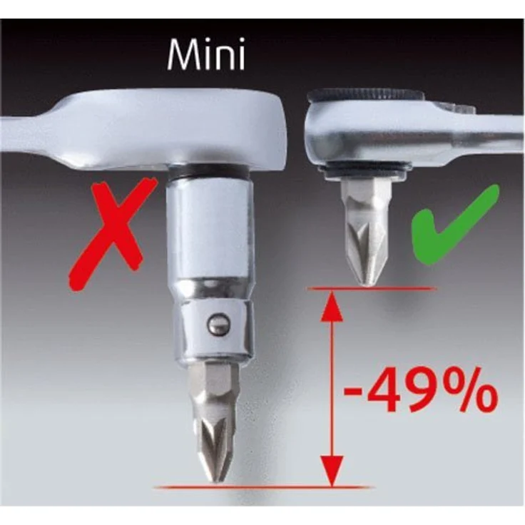 KSTOOLS KS-Tools 918.4600 Bitsatz, 31-teilig mit Bitknarre und TX-, PH-, PZ-, Schlitz- sowie Innensechskant-Bits – Bild 4