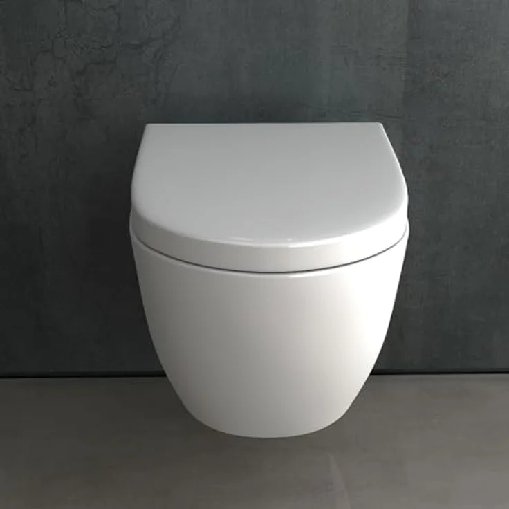 Alpenberger WC mit Bidet Funktion | Dusch WC | Toilettendeckel D Form | Hänge WC mit Intimdusche | Taharet WC Bidet WC | Wand WC Toilette Passend Geberit (7100 U) – Bild 3