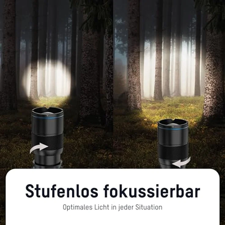 ANSMANN LED Adventure Taschenlampe, robuste batteriebetriebene Outdoor Taschenlampe mit 110 lm, spritzwassergeschützt, ideal für Camping & Angeln – Bild 3