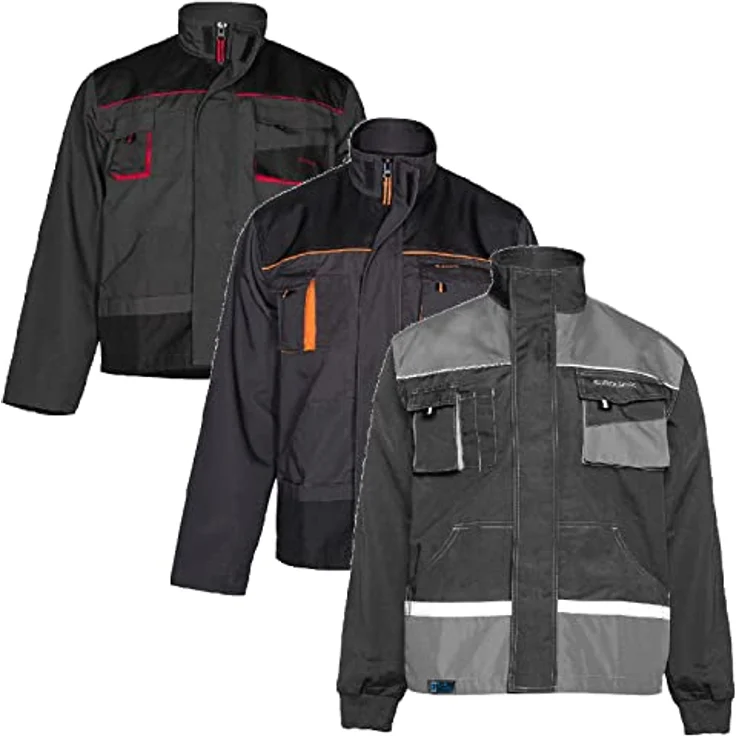 Artmas Arbeitsjacke Classic Grau, professionelle Sicherheitsjacke für Industrie und Baugewerbe – Bild 1