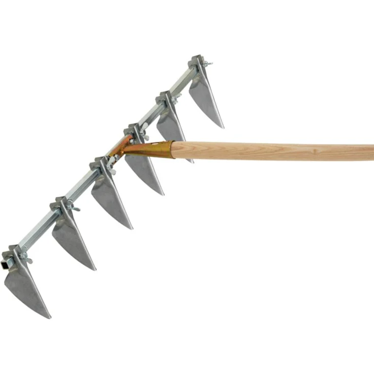 Siena Garden Rechen, verstellbarer Kopfwinkel und variabel einstellbarer Scharenabstand, Stahlkonstruktion, ohne Stiel