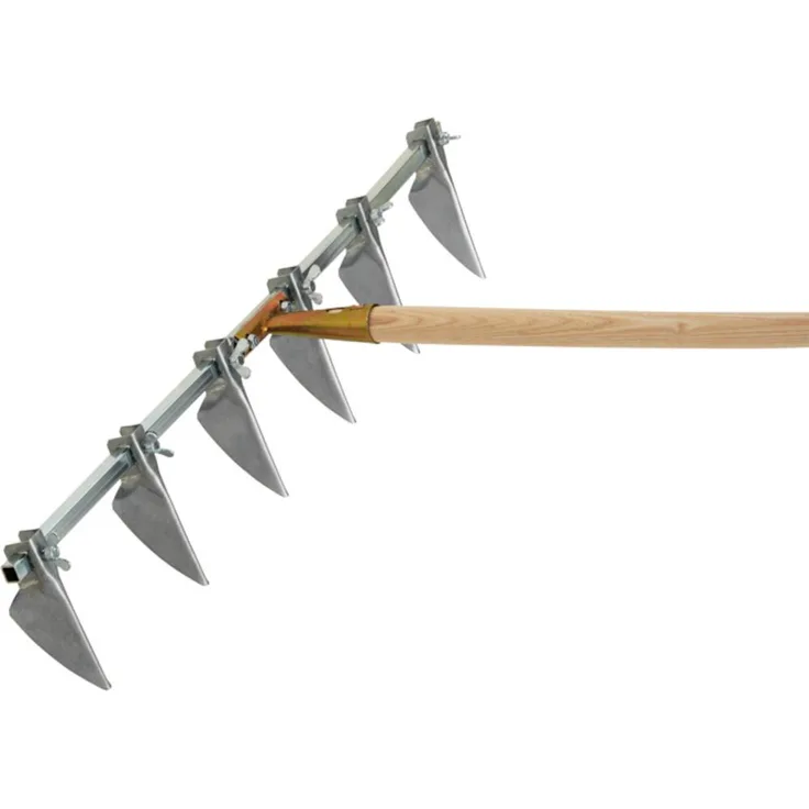 Siena Garden Rechen, verstellbarer Kopfwinkel und variabel einstellbarer Scharenabstand, Stahlkonstruktion, ohne Stiel